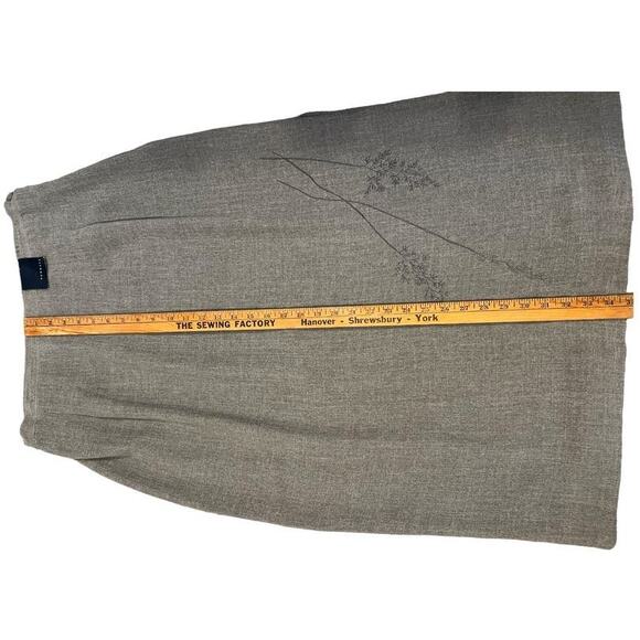 Deadstock Venezia Lane Bryant 90 Style Maxi Skirt Slit Embroidered SZ 14 16 Gray - Picture 8 of 12